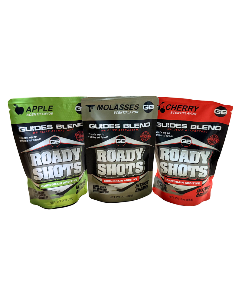 Load image into Gallery viewer, Guides Blend Wildlife Attractant Roady Shots 3 oz
